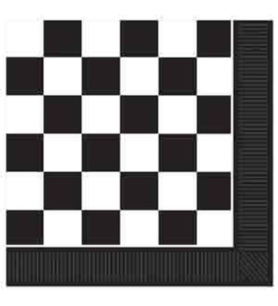 Racing Checkered Lunch Napkin 16ct