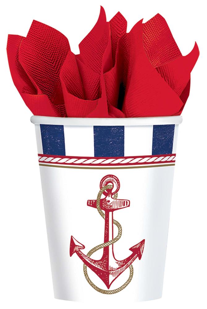 Anchors Aweigh Cup 9oz 8ct