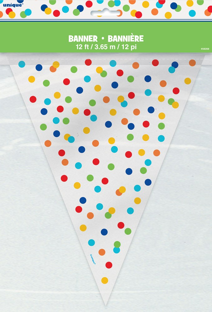 Bandera de lunares arcoíris de 12 pies