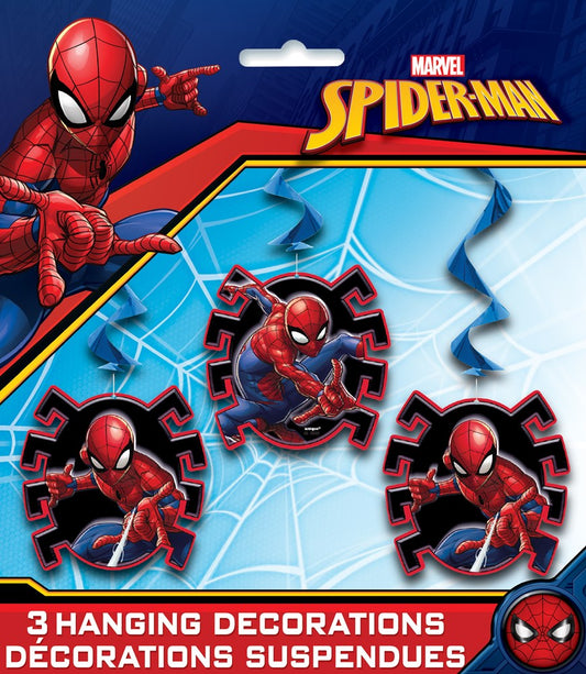 Spider-Man Hanging Swirl Decorations, 26", 3ct