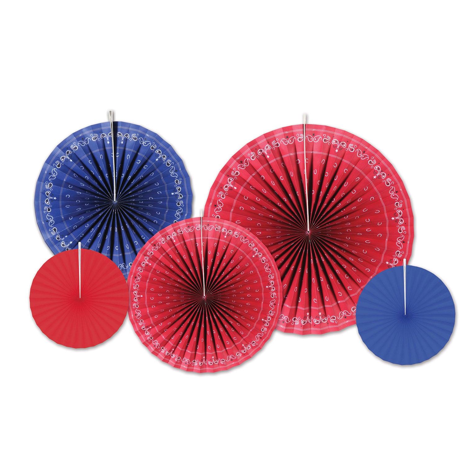 Western Bandana Accordion Paper Fan
