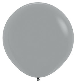 24 inch Sempertex Deluxe Urban Grey Latex Balloons 3ct