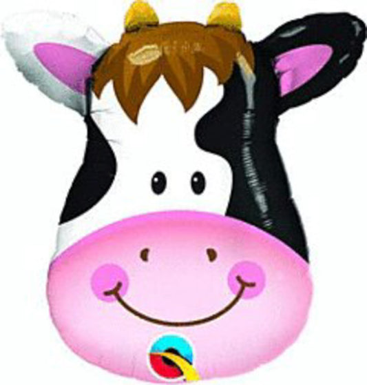 Qualatex Cow 14in Foil Balloon FLAT