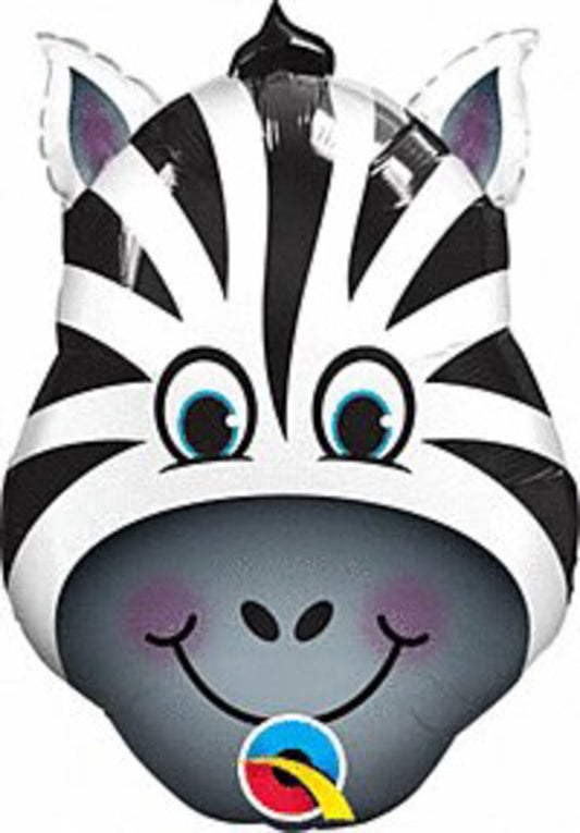 Zany Zebra Globo de aluminio de 14 pulgadas PLANO