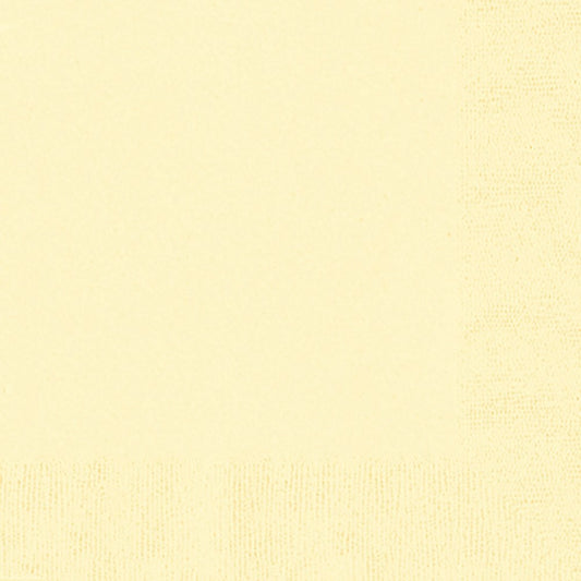 Stack of large ivory-colored paper napkins with a smooth texture and folded edges.