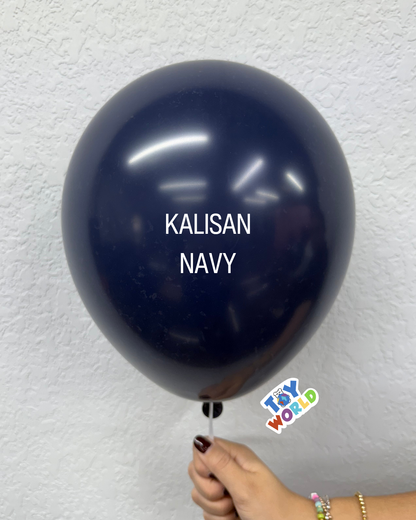 Globos de látex azul marino estándar Kalisan de 5 pulgadas, 100 unidades