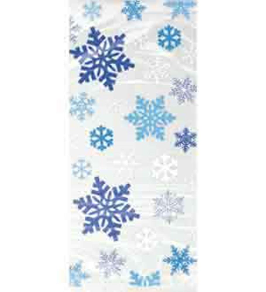 Copos de nieve azul bolsa de violonchelo 20ct