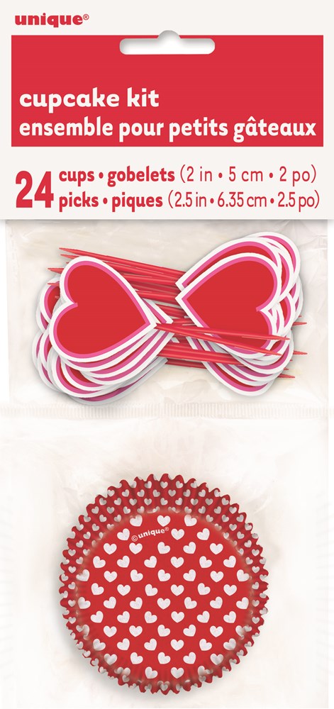 Valentine Heart Cupcake Kit 24ct