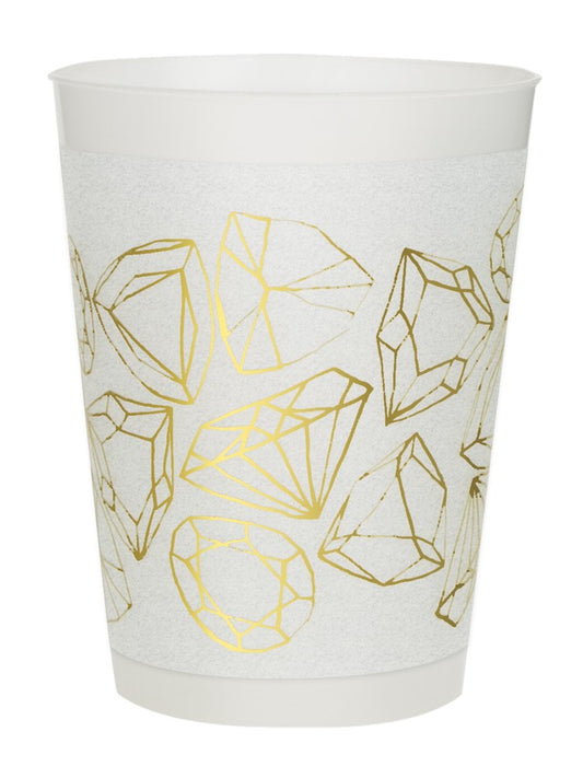 8 Gld Diamd 16Oz Plstc Cup