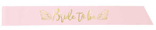 Pink and Gold Bride To Be Sash