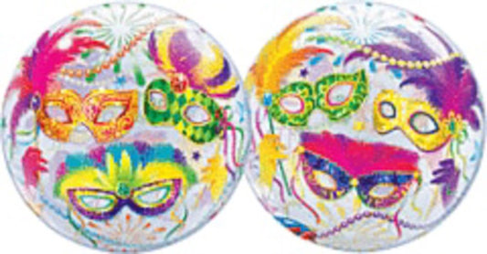 Masquerade Single 22in Bubble Balloon