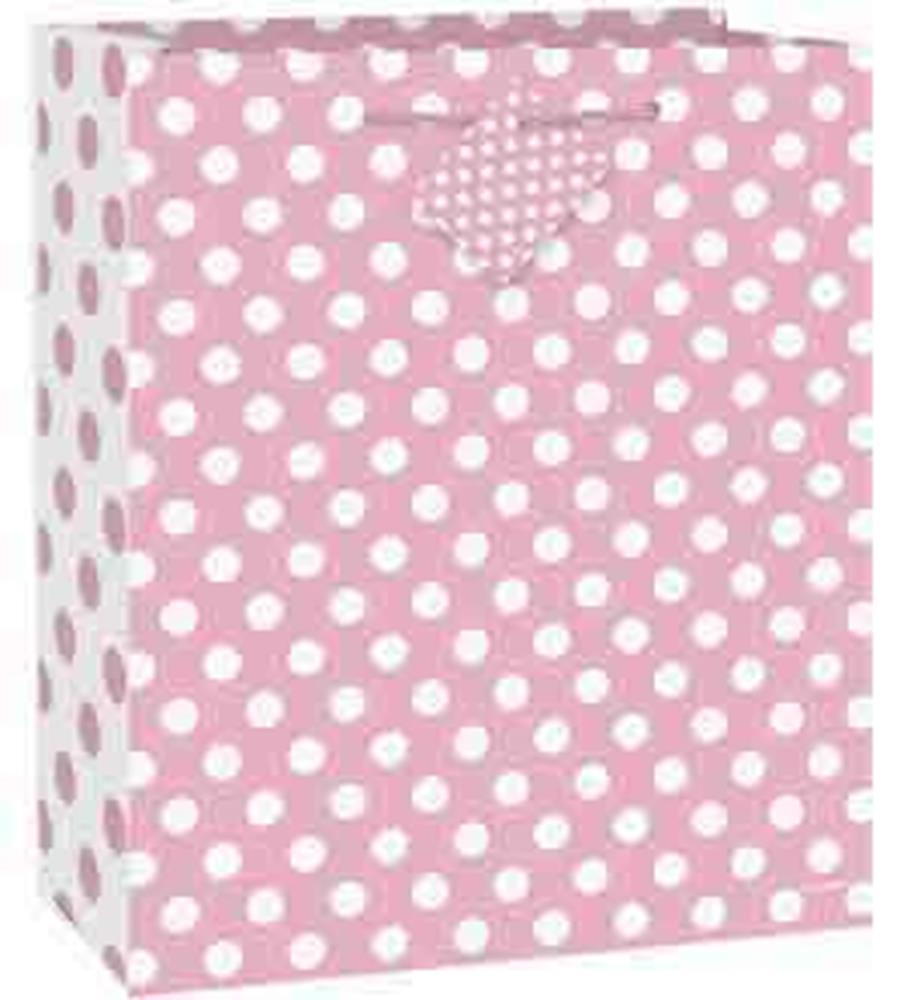 Gift Bag (L) 12ct - Lovely Pink Dot