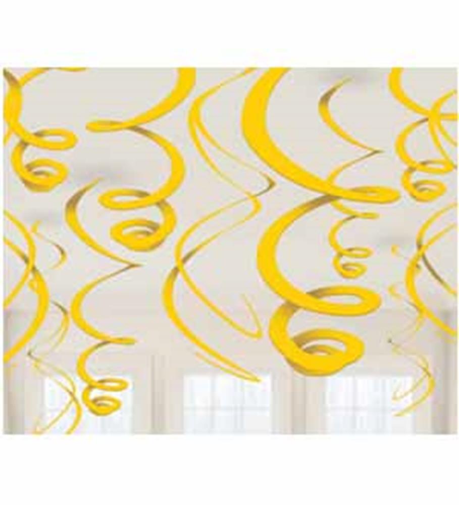 Swirl Deco 22in - Amarillo 12ct