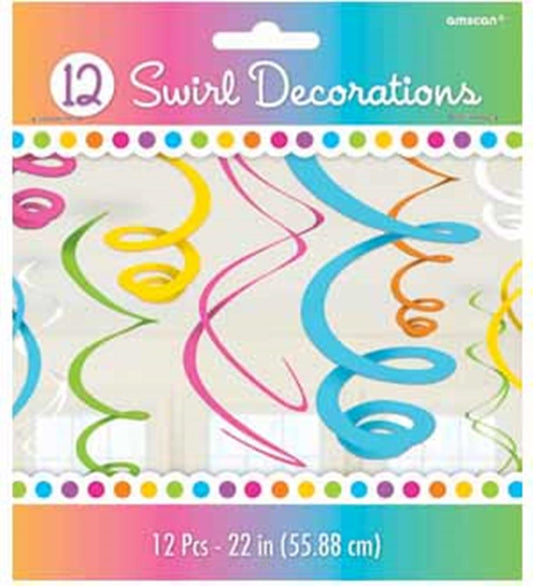 Swirl Deco 22in - Multi 12ct