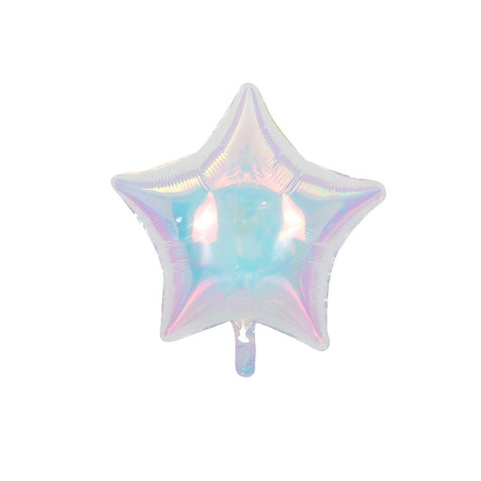 Star Shaped Mother of Pearl Iridescent 18 inch Foil Balloon 1ct