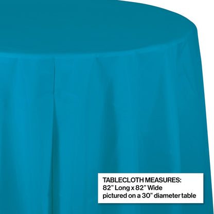 Turquoise Plastic Tablecover