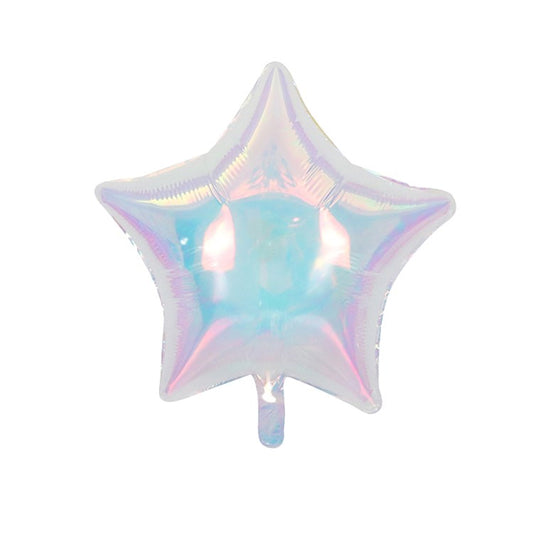 Star Shaped Mother of Pearl Iridescent 32 inch Foil Balloon 1ct