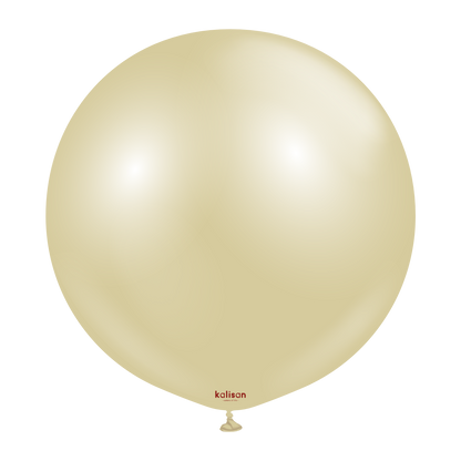 36-inch round antique gold balloon with a smooth, shiny surface and a small knot at the base.