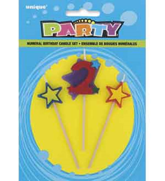 Star Birthday Candle Set - 2