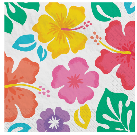 Summer Hibiscus Luncheon Napkins 100ct