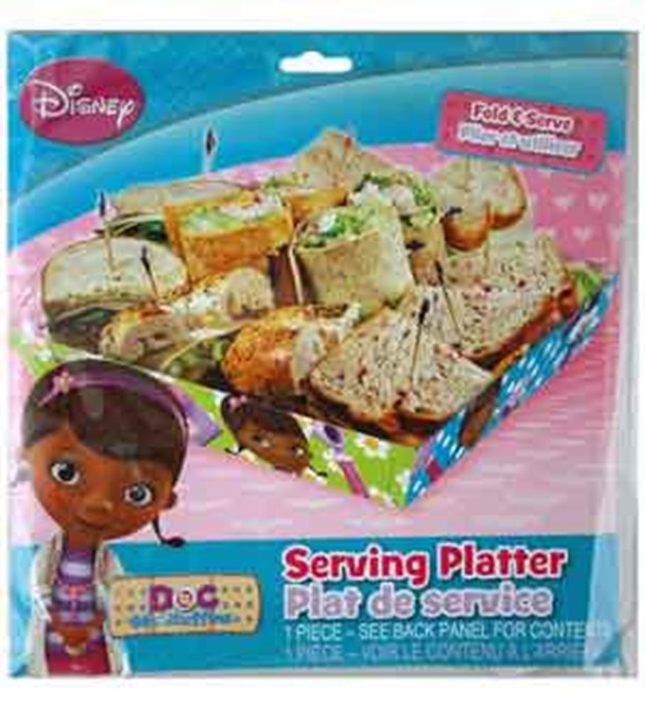 Rectangular serving platter with Doc McStuffins design, colorful and kid-friendly.