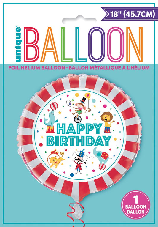 Globo Foil de Carnaval de Circo 18in