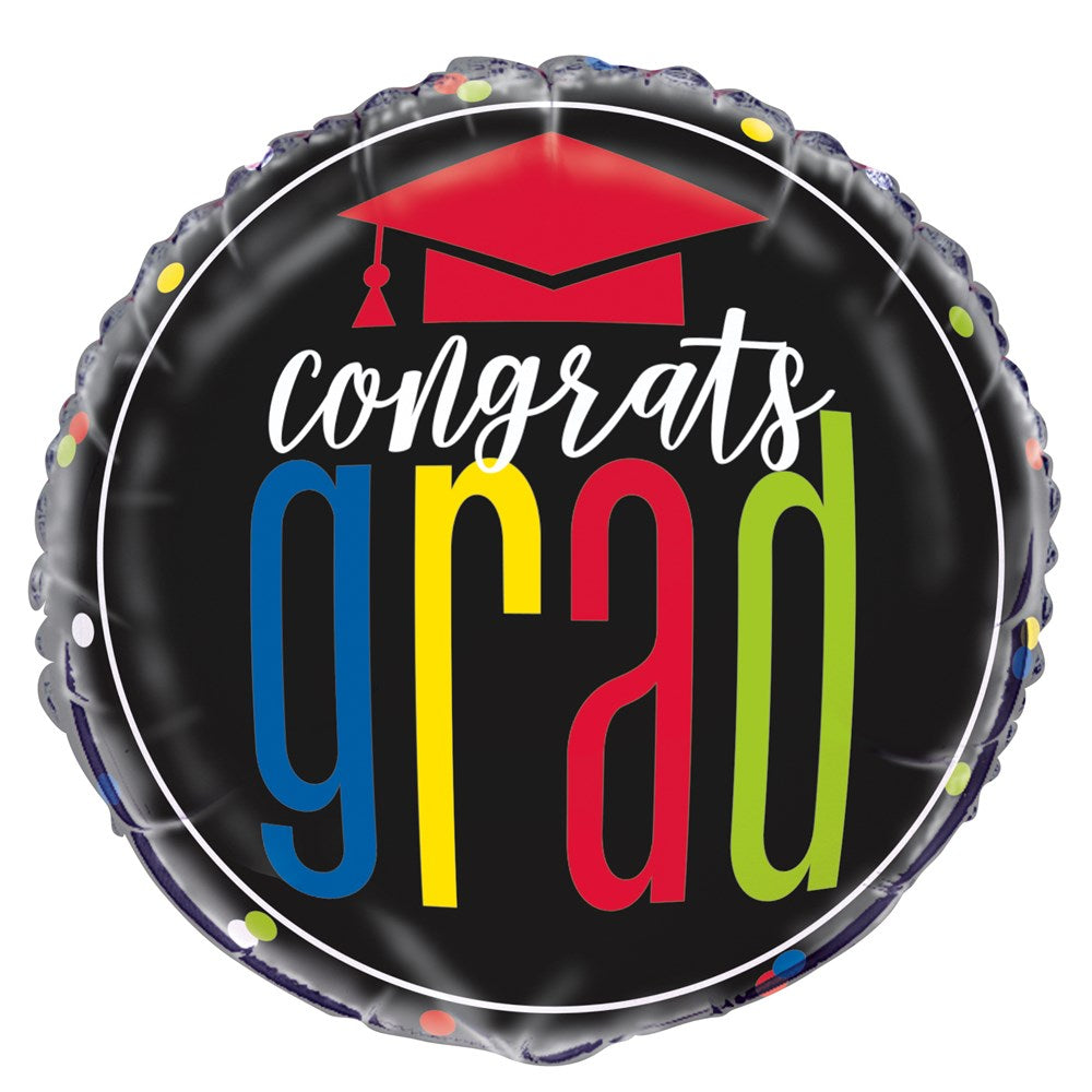 Cap Grad Foil Balloon 18in