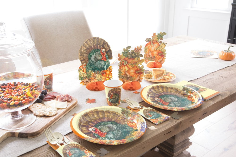 Traditional Thanksgiving Mini Honeycomb Deco 3ct