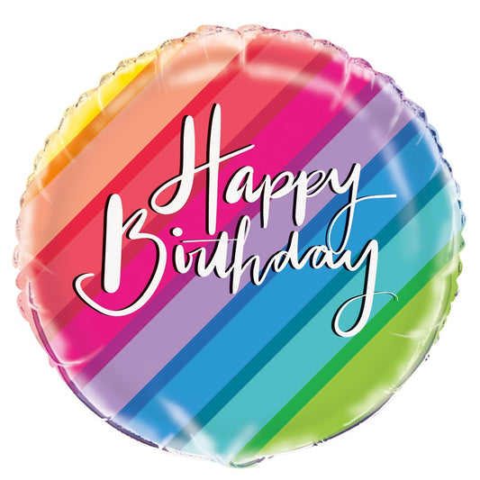 Rainbow Birthday Foil Balloon 18in