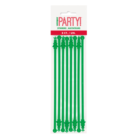 Christmas Tree Drink Stirrers 8ct