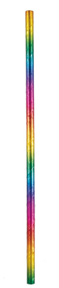 Foil Rainbow Paper Straw 10ct