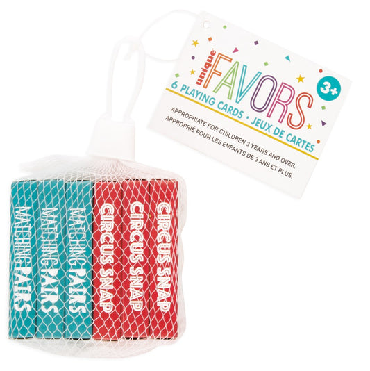 Party Favor Playing Cards 6ct