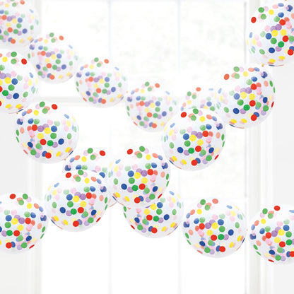 12in Latex Confetti Balloon Garland Kit 5pc