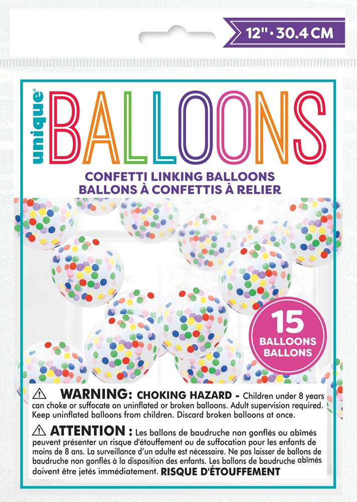 12in Latex Confetti Balloon Garland Kit 5pc