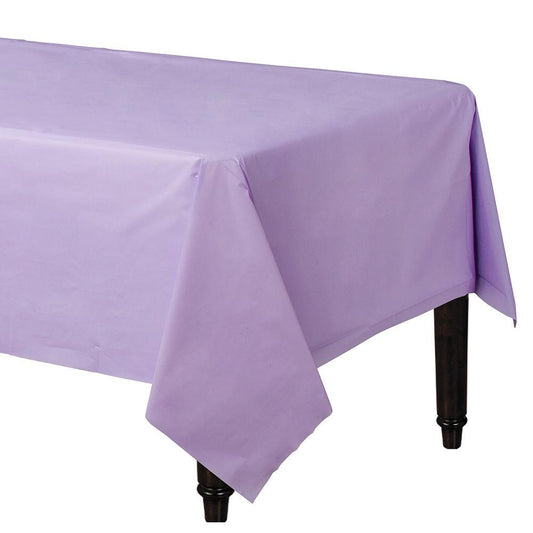 Plastic Table Cover Lavender 54 inch x 108 inch 1ct