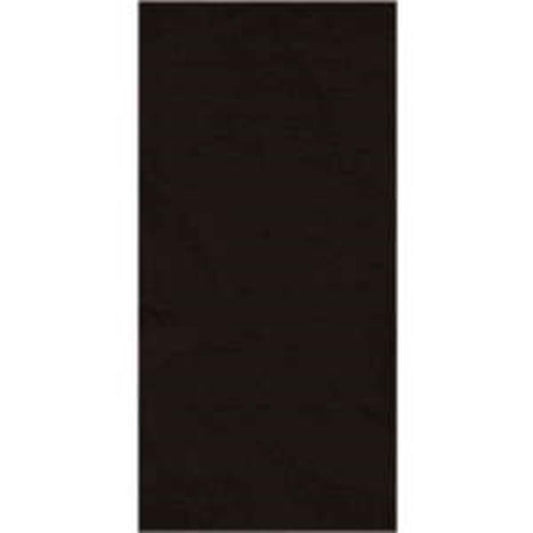 Chocolate brown plastic rectangular table cover measuring 54 by 108 inches.