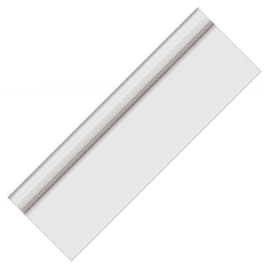 Long white table roll with a smooth, frost-like texture unrolled on a flat surface.