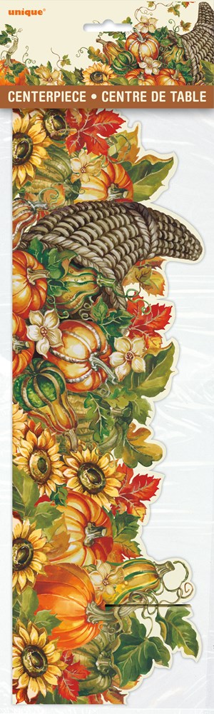 Centro de mesa de 14 pulgadas con calabazas de cosecha