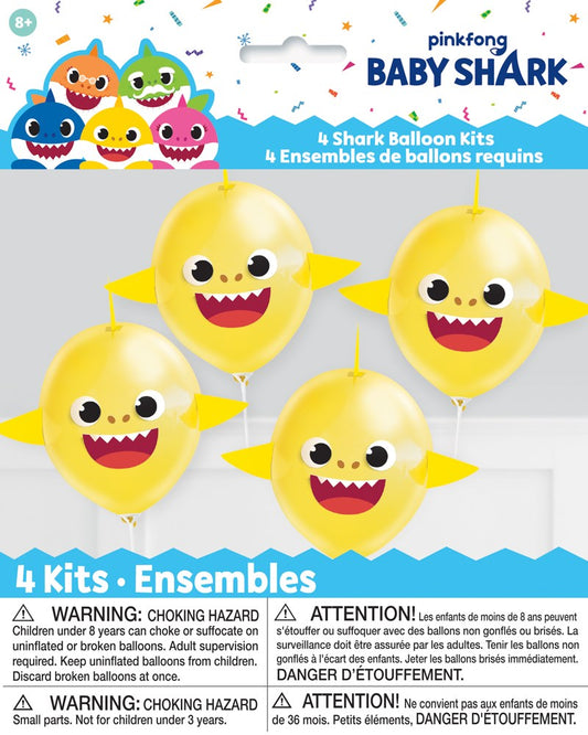 Make Your Own Baby Shark Balloon Activity Kit, 4ct
