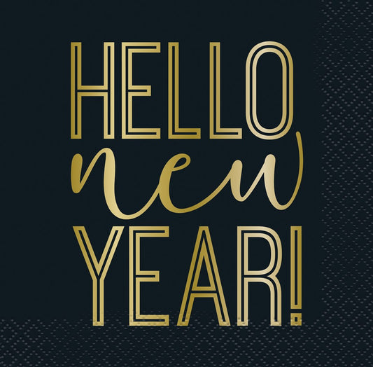 Roaring New Years Beverage Napkin 16ct