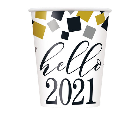 Black Gold Silver 2021 9Oz Paper Cup 8ct