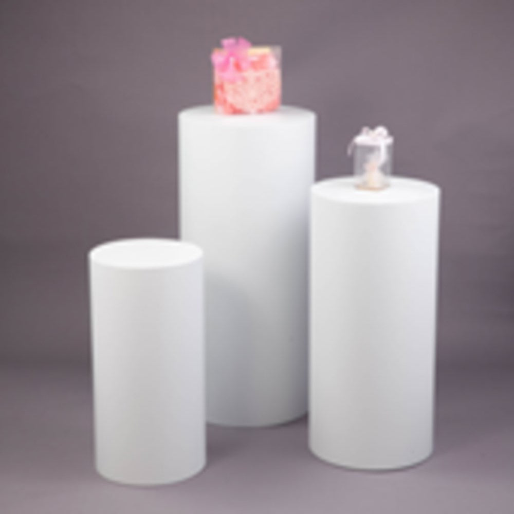 White Metal Cylinder Set Stands S-3ft