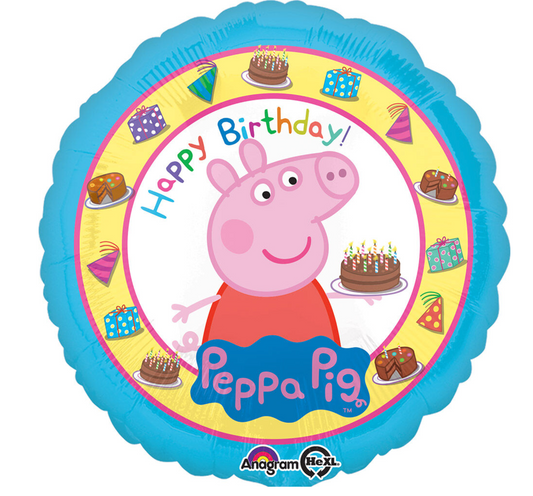 Peppa Pig Happy Birthday Globo de aluminio de 17 pulgadas