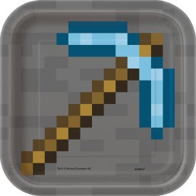 8 platos cuadrados Minecraft de 7 pulgadas