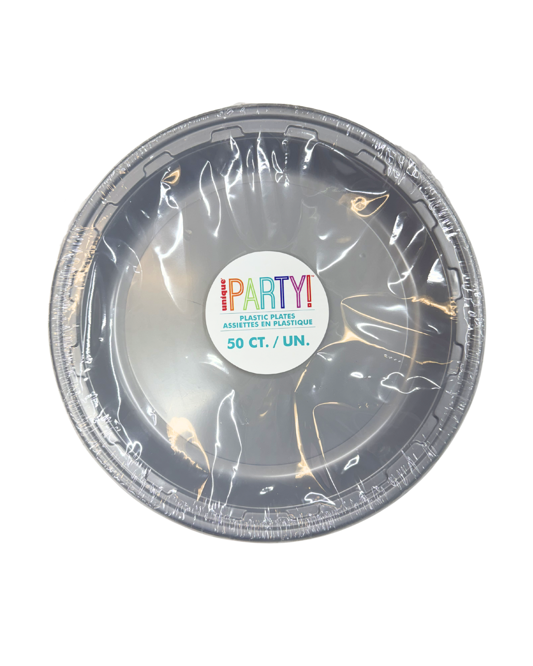 Silver 10.25 inch Plastic Plates 50 ct - Toy World Inc