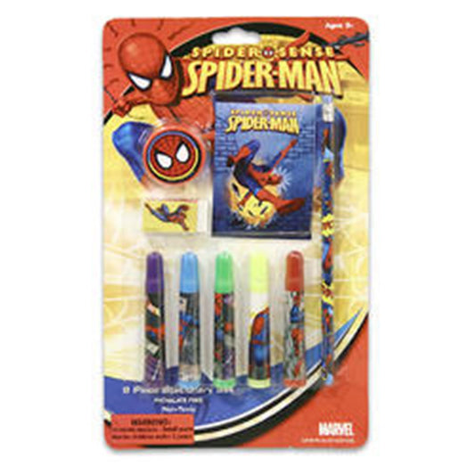 Juego de papelería Spiderman 9ct