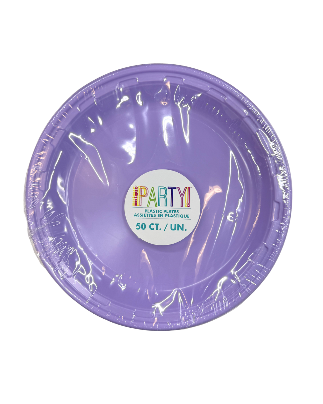 Lavender 10.25 inch Plastic Plates 50 ct - Toy World Inc