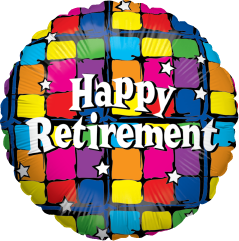 Betallic Happy Retirement 18 inch Foil Balloon Packaged 1ct