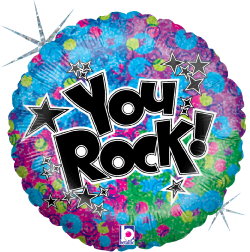Betallic You Rock! 18 inch Holographic Balloon Packaged 1ct
