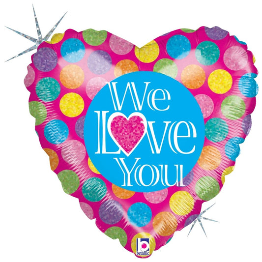 Betallic We Love You 18 inch Holographic Balloon 1ct